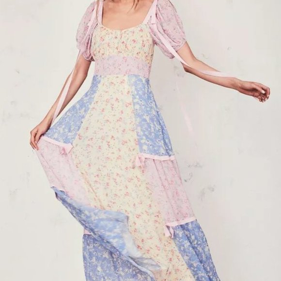 Loveshackfancy Jessie dress multicolor 2 - Picture 2 of 6